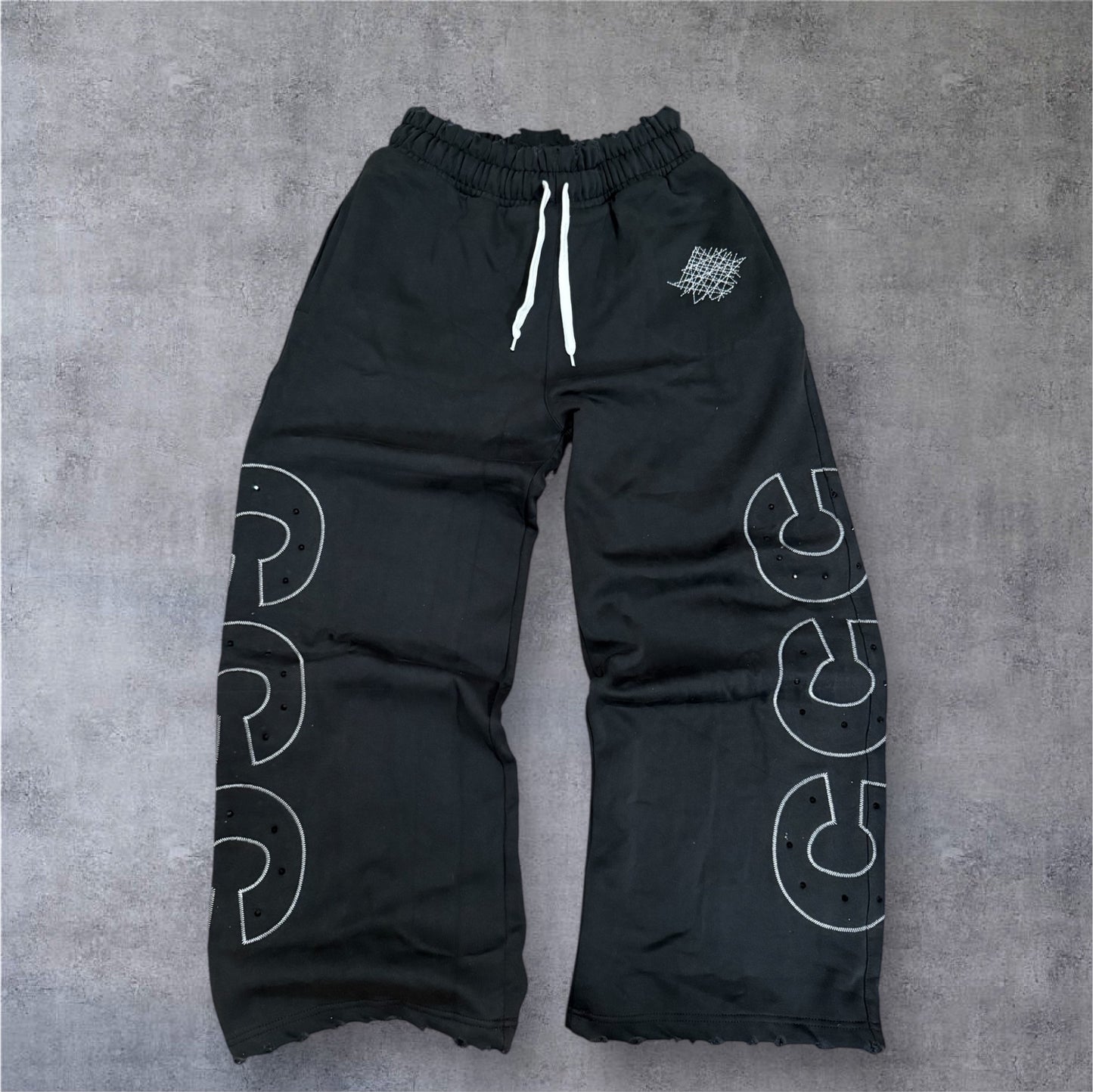 555 GEMSTONE SWEATPANTS (BLACK)